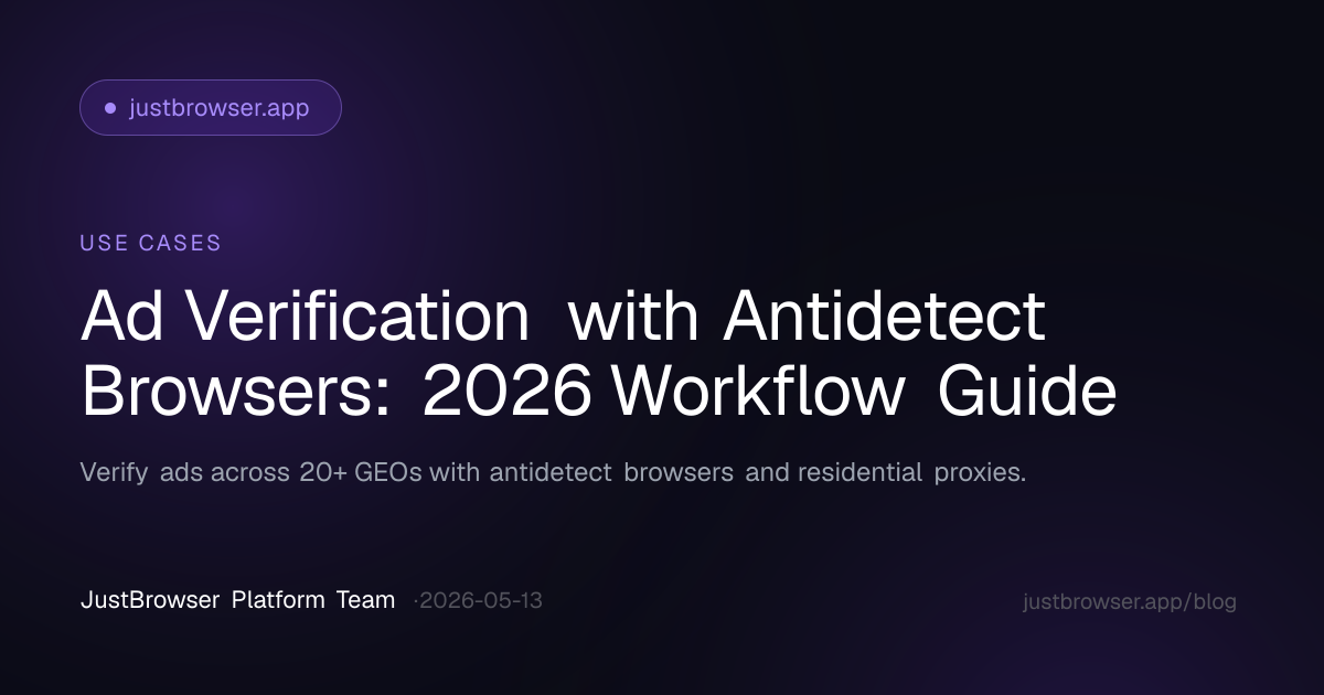Ad Verification with Antidetect Browsers: 2026 Workflow Guide