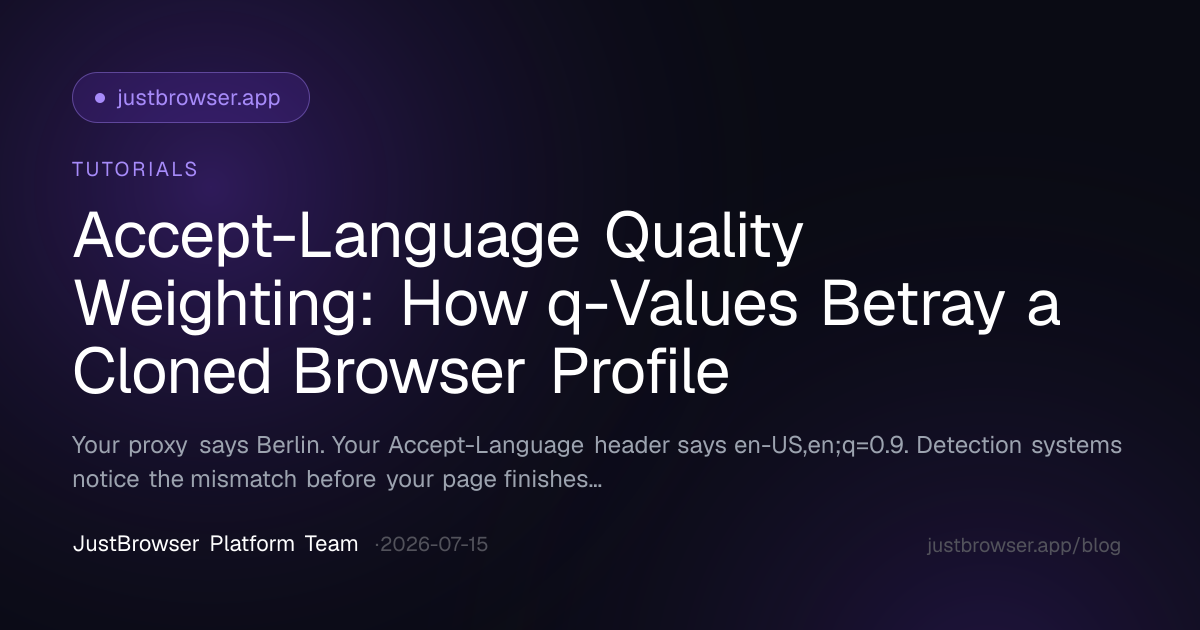 Accept-Language Quality Weighting: How q-Values Betray a Cloned Browser Profile
