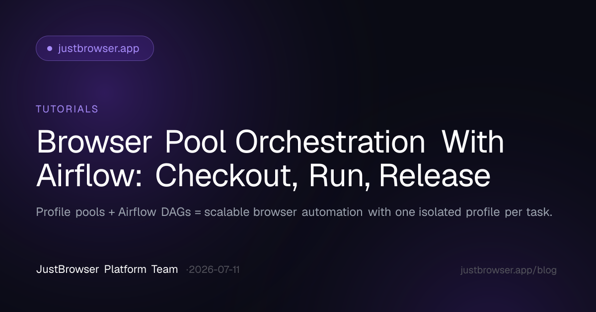 Browser Pool Orchestration With Airflow: Checkout, Run, Release