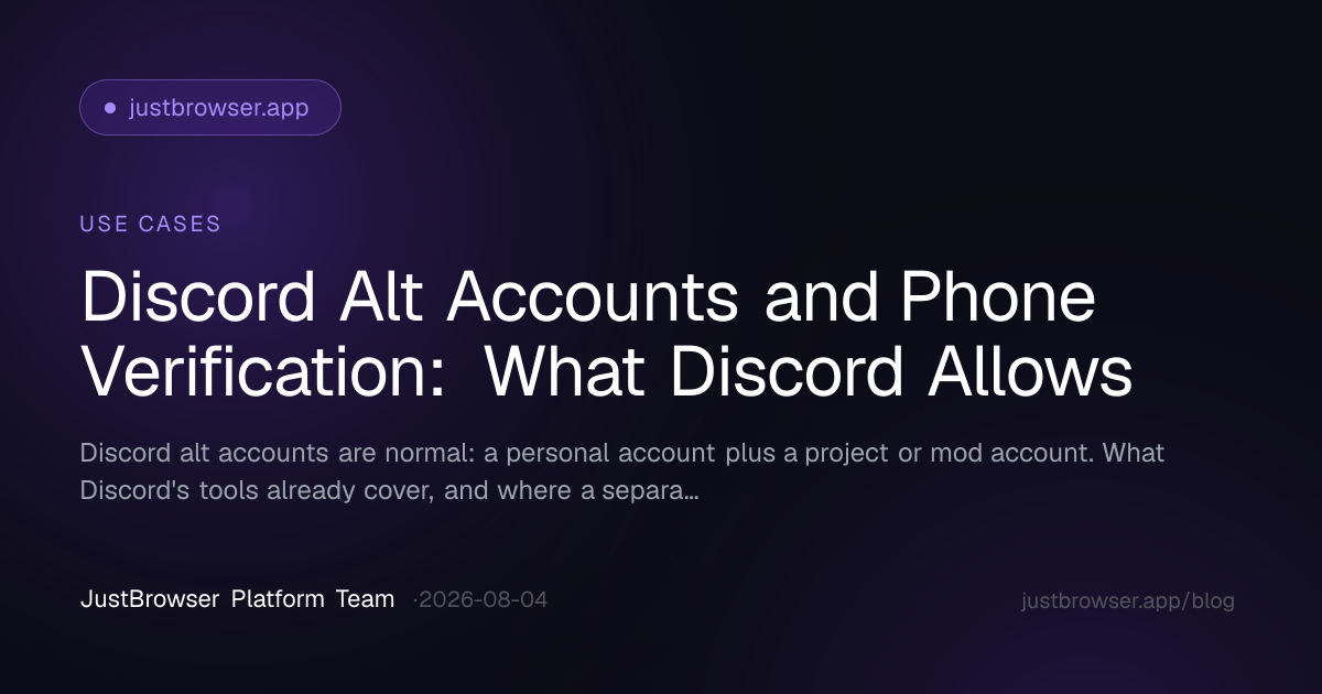 Discord Alt Accounts and Phone Verification: What Discord Allows