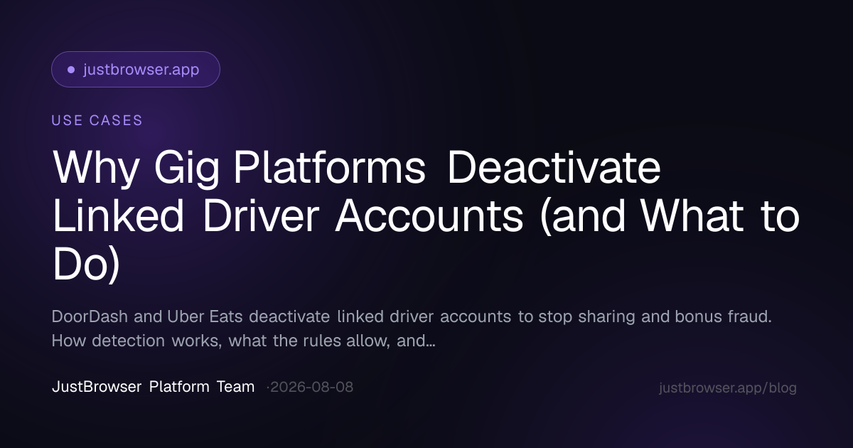 Why Gig Platforms Deactivate Linked Driver Accounts (and What to Do)