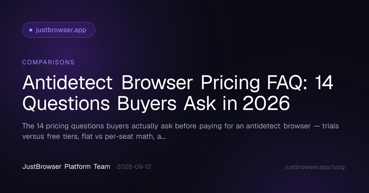Antidetect Browser Pricing FAQ: 14 Questions Buyers Ask in 2026