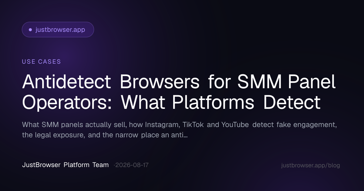 Antidetect Browsers for SMM Panel Operators: What Platforms Detect