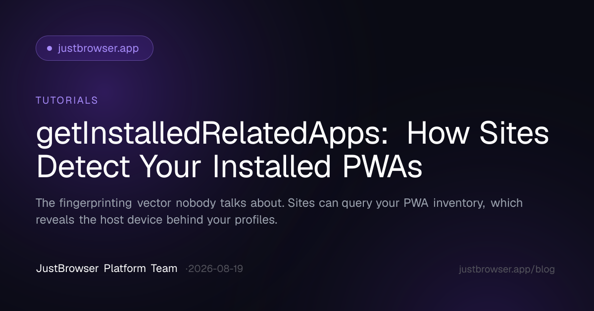 getInstalledRelatedApps: How Sites Detect Your Installed PWAs