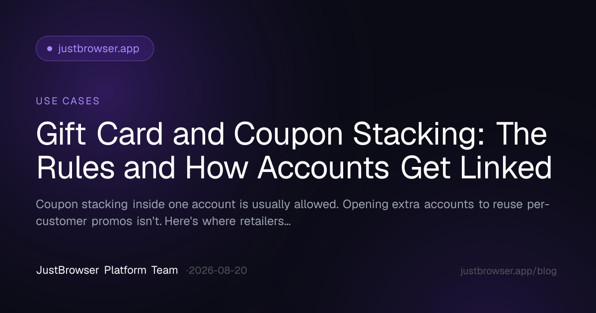 Gift Card and Coupon Stacking: The Rules and How Accounts Get Linked