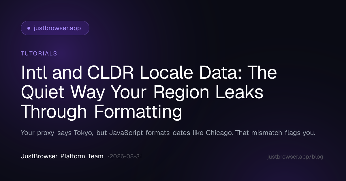 Intl and CLDR Locale Data: The Quiet Way Your Region Leaks Through Formatting