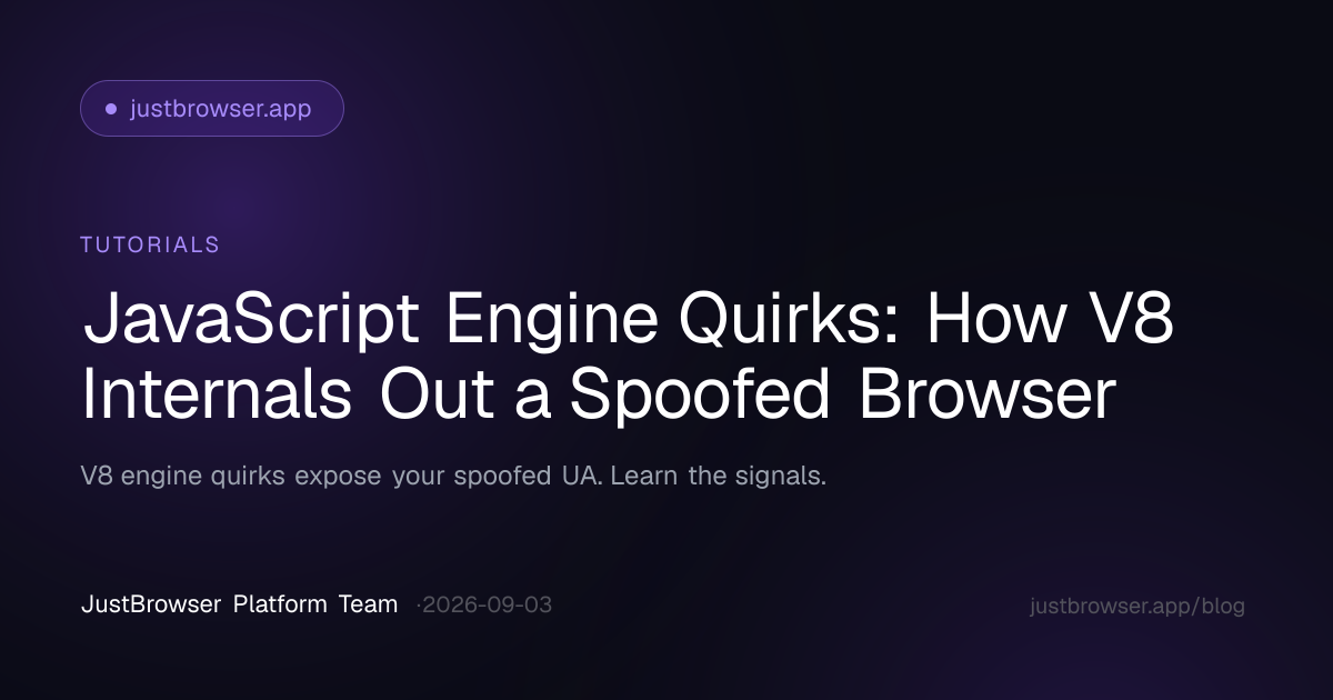 JavaScript Engine Quirks: How V8 Internals Out a Spoofed Browser