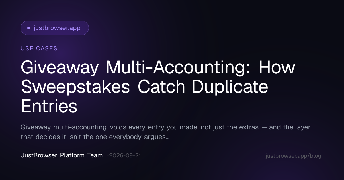 Giveaway Multi-Accounting: How Sweepstakes Catch Duplicate Entries