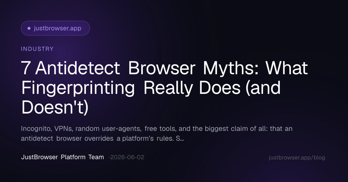 7 Antidetect Browser Myths: What Fingerprinting Really Does (and Doesn't)