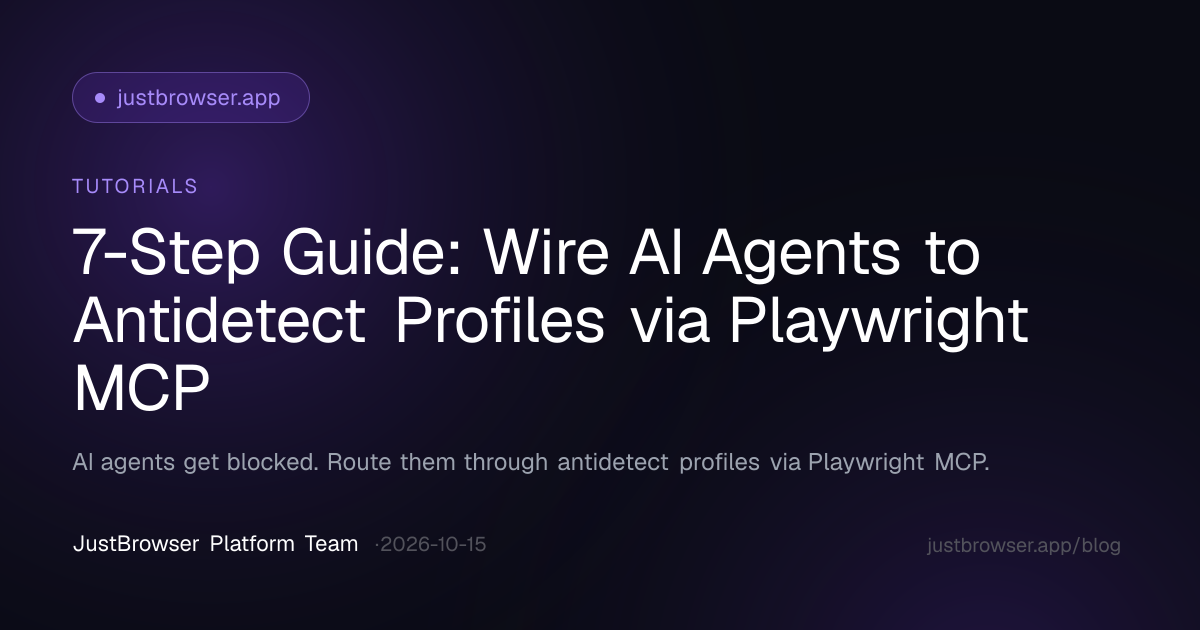 7-Step Guide: Wire AI Agents to Antidetect Profiles via Playwright MCP